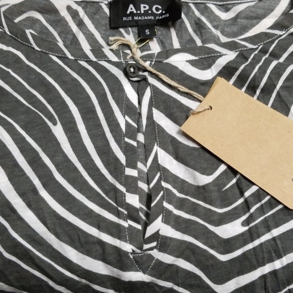 A.P.C. Long Sleeve Animal Print Fitted Dress M - Picture 5 of 11